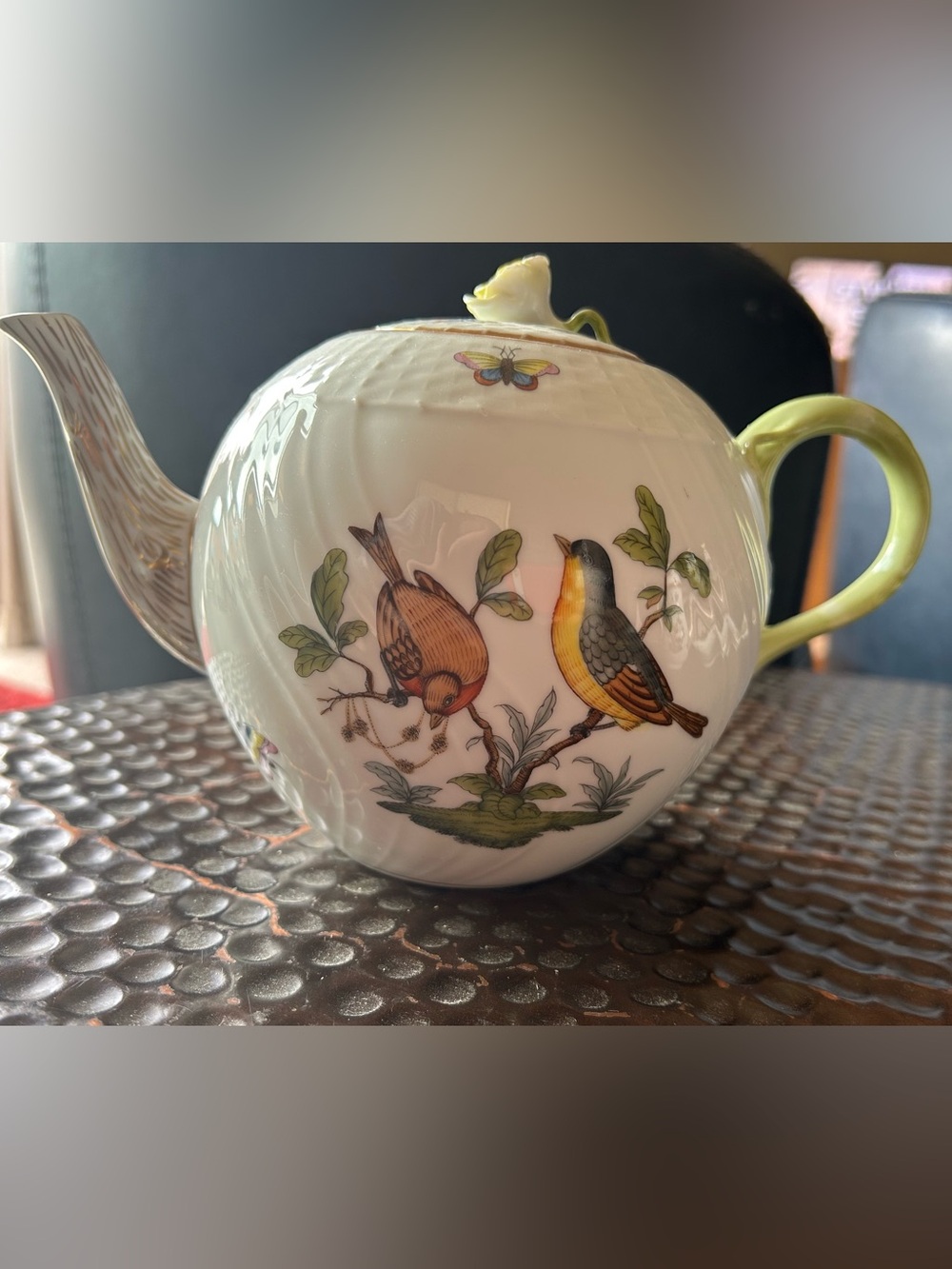 Herend China Rothschild Bird teapot- good condition